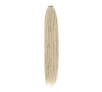 QRSTUVXZY Synthetic Dreadlock Extension 20 Strands 0.6 cm Width Crochet Braiding Hair Handmade Loc Extensions for Women Men for le donne Hair Extensions(#613,36inch)