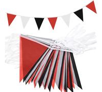 QRTDXP - Bandierine triangolari impermeabili, 40 m, 80 pezzi, 16 x 21 cm, per compleanni, matrimoni, giardino, feste, eventi sportivi e decorazioni per interni ed esterni