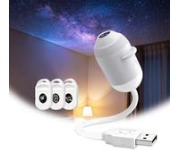 QRTHOTAXIS Proiettore Stelle e Oceano, Proiettore Cielo Stelle e Oceano Rotante 360° Luna USB per Soffitto, Plug and Play, per Camera da Letto e Auto