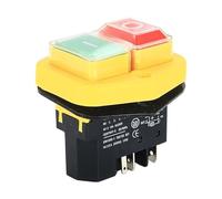 QRUYHBAJU Interruttore a solenoide Impermeabile DZ04 DZ05 DZ-6 con Pulsante elettromagnetico Impermeabile AC 250V 6A for Macchina, Sega, taglierina, Trapano.(AL121208F-02/RG)