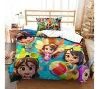 QRWEW 3D Con Stampa Di Lovely Doll Set Di Biancheria Da Letto 3 Pezzi Copripiumino Morbida Microfibra Per Ragazzi E Ragazze,coppie,camera Da Letto,decorazione Single（135x200cm）