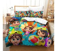 QRWEW 3D Con Stampa Di Lovely Doll Set Di Biancheria Da Letto Con 3 Pezzi Copripiumino E Federa Coordinata Per Ragazzi E Ragazze,coppie,camera Da Letto,decorazione ouble（200x200cm）