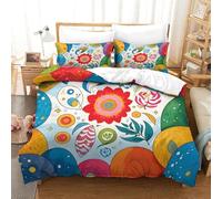 QRWEW Graffiti Bettbezug Bettwäsche-Sets Kinderbettwäsche-Set Reißverschluss Mit Kissenbezug Betten Set Für Jungen Und Mädchen, Kinder ouble(200x200cm)