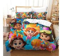 QRWEW Lovely Doll Copripiumino Set Biancheria Da Letto Stampata 3D Set Biancheria Da Letto 3 Pezzi Set Copripiumino in Microfibra Morbido, Resistente, Traspirante King（220x240cm）