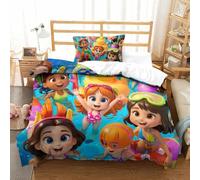 QRWEW Lovely Doll Set Copripiumino 3D Copripiumino Con Set Da Letto in Microfibra, Copripiumino Stampato Per Adulti E Bambini Morbido, Resistente, Traspirante Single（135x200cm）