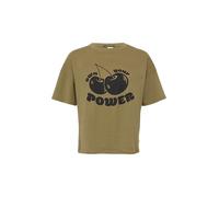 QS 2162945 T-Shirt, Verde Oliva, M Donna