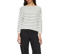 QS 2164408 Maglione a Righe, Bianco, XS Donna