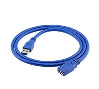 QSBVSO 1,5 Metri Super ad Alta velocità USB 3.0 5. GBPS M/F Maschio a Femmina Cavo prolunga Cavo Compatible with mozzo/Tastiera/Mouse/Auricolare - 1pcs-Blue(0.3m)