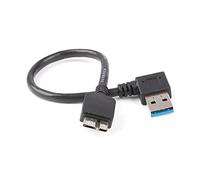 QSBVSO 20 cm di Alta velocità USB3.0 Cavo Adattatore Scuro USB 3.0 Angolo Destro Sinistro Tipo A Un connettore Maschio Maschio a Micro B Compatibile con Il Computer(Right Angled)