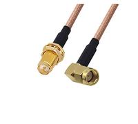 QSBVSO 2pcs / lot. RG178. Cable Kabel. RP SMA. Femmina a. RP SMA. Adattatore ad angolo retto maschio Rf. Cavo da jumper coassiale 0,1-2m(0.5m)