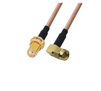 QSBVSO 2pcs / lot. RG178. Cable Kabel. Sma. Femmina a. Sma. Adattatore ad angolo retto maschio Rf. Cavo del ponticello Coassia 0.1m0.3m0.5m1m2m(1.5m)