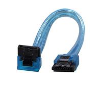 QSBVSO 6 Pollici da 180 a 90 Gradi 6 GB/s SATA3. Seriale Dati ATA. Cavo con Latch Compatible with Sata 3.0 sataiii 6 Gbps. Disco Fisso Disco del Disco Rigido/SSD -UV. Blu(60cm)