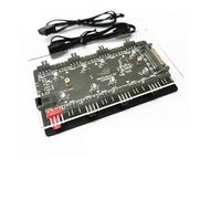 QSBVSO ARGB RGBW 3 Spillo PORTATO controllore 4Pin Pwm. Fan del mozzo del divisore 8 Port w/ma~netic Case & Cavo di Estensione di Luce Adattatore Strip 1 2V 5V RGB(5V 3P ARGB-Case)
