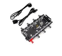 QSBVSO ARGB RGBW 3 Spillo PORTATO controllore 4Pin Pwm. Fan del mozzo del divisore 8 Port w/ma~netic Case & Cavo di Estensione di Luce Adattatore Strip 1 2V 5V RGB(5V 3P ARGB PCB-Molex)