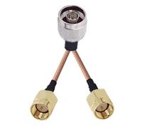 QSBVSO BNC/TNC/N a 2x SMA. Maschio femminile uno in due tipritter di tipo Y combinatore WI-FI Cavo di prolunga dell'antenna RG316 RF. Coax Pigtail Jumper.(2m,4 NM-2SMAM)