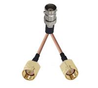 QSBVSO BNC/TNC/N a 2x SMA. Maschio femminile uno in due tipritter di tipo Y combinatore WI-FI Cavo di prolunga dell'antenna RG316 RF. Coax Pigtail Jumper.(2m,2 BNCF-2SMAM)