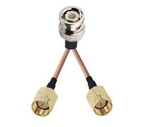 QSBVSO BNC/TNC/N a 2x SMA. Maschio femminile uno in due tipritter di tipo Y combinatore WI-FI Cavo di prolunga dell'antenna RG316 RF. Coax Pigtail Jumper.(2m,1 BNCM-2SMAM)