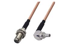 QSBVSO Cable RG316 Cable Kabel F femmina Jack a CRC9. Spina maschile Rf. Adattatore coassiale Connettore del connettore Jumper 0,1-3m(0.5m)