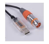 QSBVSO Cavo Adattatore da USB a interfaccia da 3/6/10/12 Piedi di Lunghezza for luci da palco, Controller PC 512, dimmer, Cavo di conversione USB(1M,Transparent USB Shel)