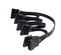 QSBVSO Cavo di Alimentazione da 4 Pin IDE a 5 Porte Cavo di Alimentazione da 4 Pin a Multi Porta SATA 18AWG for Disco Rigido