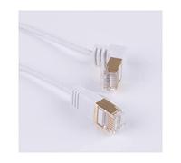 QSBVSO Cavo Ethernet Cavo LAN CAT6 UTP Cat 6 Cavo di Rete Verso Il Basso 1,0m 2,0 m da 3,0 m5,0 m di Patch couter FO Laptop Router RJ45 Cavo di Rete(10M,White - Down)