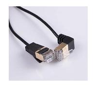 QSBVSO Cavo Ethernet Cavo LAN CAT6 UTP Cat 6 Cavo di Rete Verso Il Basso 1,0m 2,0 m da 3,0 m5,0 m di Patch couter FO Laptop Router RJ45 Cavo di Rete(3m,Black-Up)