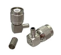 QSBVSO Connettore TNC. Plug maschio Crimp. RG58 RG142 LMR195 RG400 Terminale del cavo del cavo ad angolo retto Rf. Coassiale(1-10PCS)