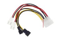 QSBVSO IDE Molex a 4 Pin a Cassa Ventola di Raffreddamento 3 Pin TX3. Cavo convertitore di Alimentazione Multi-Fan Fuori Cavo w/Riduzione della velocità, 2x5V / 2x12V(2X12V-2X5V)