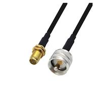 QSBVSO LMR240 50-4. Cable Kabel. RP SMA/SMA Maschio a. UHF PL259. Connettore maschio e femmina LMR-240. Cavo di salto coassiale coassiale rf basso perdita(1m,RPSMAF-UHFM)