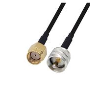 QSBVSO LMR240 50-4. Cable Kabel. RP SMA/SMA Maschio a. UHF PL259. Connettore maschio e femmina LMR-240. Cavo di salto coassiale coassiale rf basso perdita(1m,RPSMAM-UHFM)