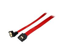 QSBVSO Premium da 18 Pollici a Maniche Viola da 18 Pollici da 180 a 90 Gradi 6 GB/s Dati SATA3. Cavo con Chiusura a Chiusura Compatible with Sataiii HDD. Disco del Disco Rigido/Ssd.(Red-90 Degree)