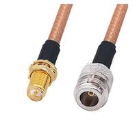 QSBVSO RG142 N. Jack femminile a. Sma/rp-sma Femmina maschio Rf. Adattatore Coassiale Jumper Pigtail RG-142. Prolunga(2m,4NF-RPSMAF)