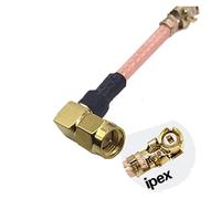 QSBVSO RG178. Cavo del ponticello U.FL IPX IPEX UFL a Rp-sma sma Angolo retto maschio femminile Antenna da 90 gradi WiFi treccina(1m,1 SMAM-IPEX)