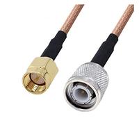 QSBVSO RG316. Cavo del ponticello Rpsma/sma. a TNC. Adattatore maschio maschio e femmina 50ohm treccia RG316. Jumper coax estensione dritto(2m,3SMAM-TNCM)