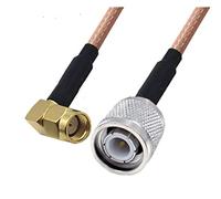 QSBVSO RG316. Cavo del ponticello Rpsma/sma. a TNC. Adattatore maschio maschio e femmina 50ohm treccia RG316. Jumper coax estensione dritto(2m,6RPSMAM-TNCM Right)