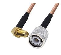 QSBVSO RG316. Cavo del ponticello Rpsma/sma. a TNC. Adattatore maschio maschio e femmina 50ohm treccia RG316. Jumper coax estensione dritto(2m,4SMAF-TNCM)