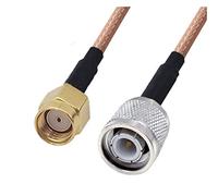 QSBVSO RG316. Cavo del ponticello Rpsma/sma. a TNC. Adattatore maschio maschio e femmina 50ohm treccia RG316. Jumper coax estensione dritto(2m,7RPSMAM-TNCM)
