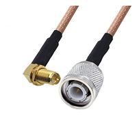 QSBVSO RG316. Cavo del ponticello Rpsma/sma. a TNC. Adattatore maschio maschio e femmina 50ohm treccia RG316. Jumper coax estensione dritto(2m,2RPSMAF-TNCM Right)