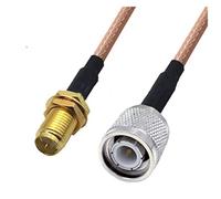 QSBVSO RG316. Cavo del ponticello Rpsma/sma. a TNC. Adattatore maschio maschio e femmina 50ohm treccia RG316. Jumper coax estensione dritto(2m,9RPSMAF-TNCM)