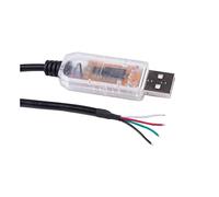 QSBVSO Rs485 Chip Cavo Converter in 4 Fili 6 Core Fine Connettore Pinout USB Seriale Rs485 Supporto Via Cavo Ard-Uino Win10 Win8(Transparent 4 Wires)