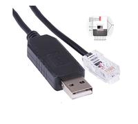 QSBVSO USB RS232 Seriale a RJ12 6P6C Cavo di Rete convertitore Adattatore Compatibile con S-R-N-C ML2430 Controller di Caricabatterie Solare Caricatore MPPT Solar MPPT