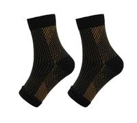 QSCTYG 1 Paio di Calzini di Supporto for Caviglia, Anti-Fatica, a Compressione, for Esercizi Sportivi, protettivi(Black Orange,S/M)