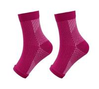 QSCTYG 1 Paio di Calzini di Supporto for Caviglia, Anti-Fatica, a Compressione, for Esercizi Sportivi, protettivi(Rose Red,L/XL)