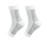 QSCTYG 1 Paio di Calzini di Supporto for Caviglia, Anti-Fatica, a Compressione, for Esercizi Sportivi, protettivi(Ehite,L/XL)