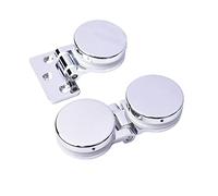 QSCTYG Cerniere 2 pz/Lotto 90 180 Gradi Box Doccia in Zinco Scheda Schermo Frameless Ginger Cerniera in Vetro Mortisa Copertura Decorativa Rotonda cromata (Color : Bilateral)