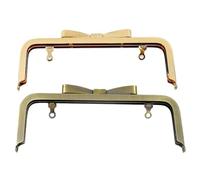 QSCTYG Chiusure per Borse Clic Clac 1/2/5 Pz 20 cm Borsa in Metallo Maniglia Borsa Telaio Quadrato Liscio Bacio Chiusura Vite Bocca Staffa in Oro Borse Accessori 992(LightGold,20cm-1Pc)