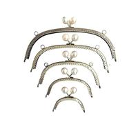 QSCTYG Chiusure per Borse Clic Clac Cornice for Borsa retrò in Metallo Fai-da-Te Chiusura a Bacio for Pochette Accessori for Borse Hardware for Borsa a semicerchio con Testa di Perla 992(12.5cm)