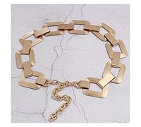 QSCTYG Cintura da Donna Artigianato in Metallo Split Joint Irregural Large Bello Grande Donna Tutti 442 (Color : Gold)