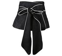 QSCTYG Cintura da Donna Bandaggio di Arco Lungo Colore Bianco Nero Supera la Larghezza della Cintura delle Donne all-Match 442 (Color : Black)