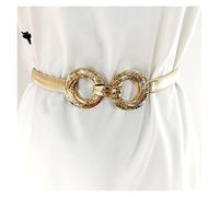 QSCTYG Cintura da Donna Cinture per Cintura a Catena in Oro Elastiche per Donna Vestito Stretch cummerbunds Femme Cintura 442 (Color : Gold)